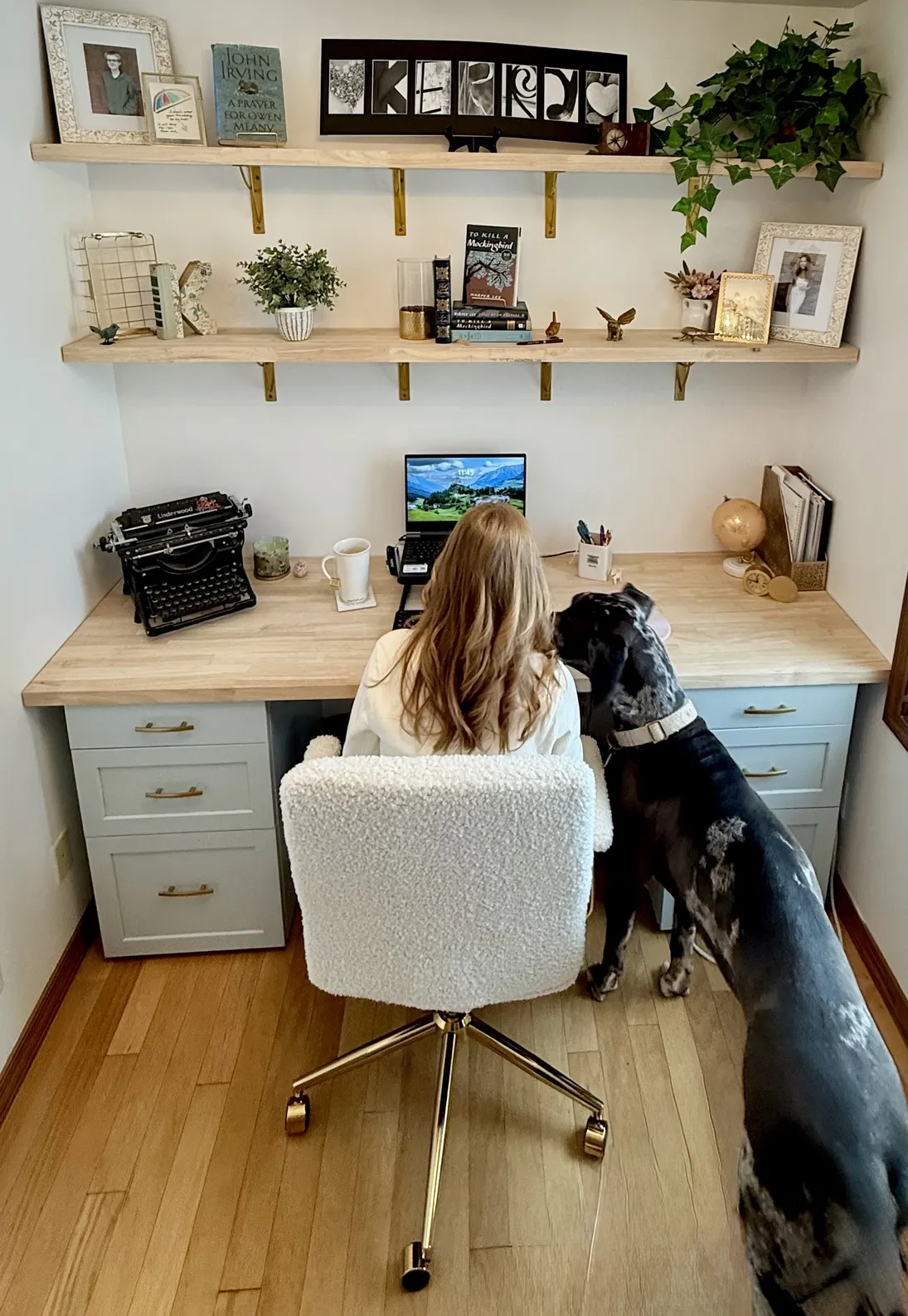 Kerry and Biggs in office.jpeg