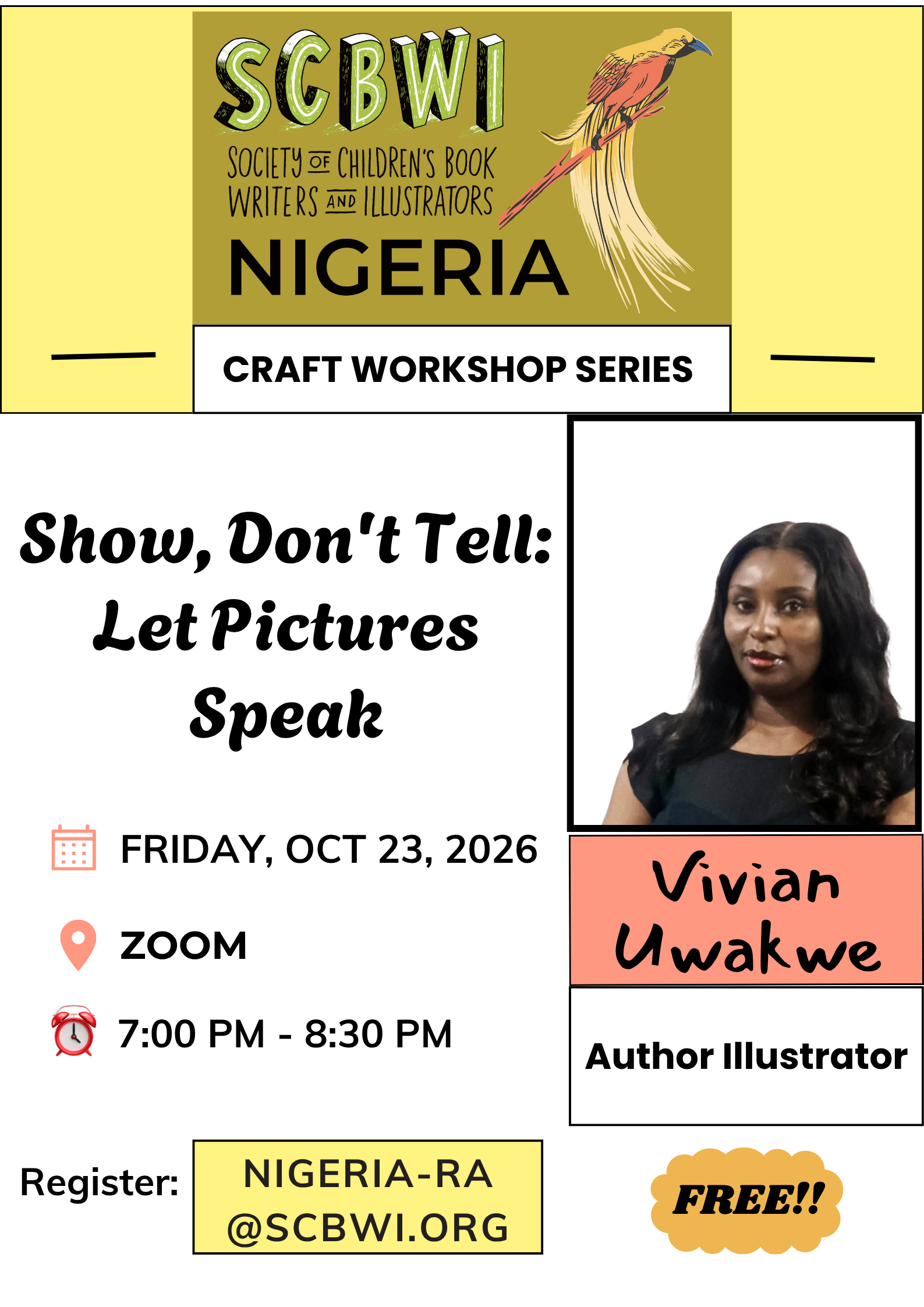 SCBWI AF Craft Series Flyer 5 Vivian Uwakwe (1).png